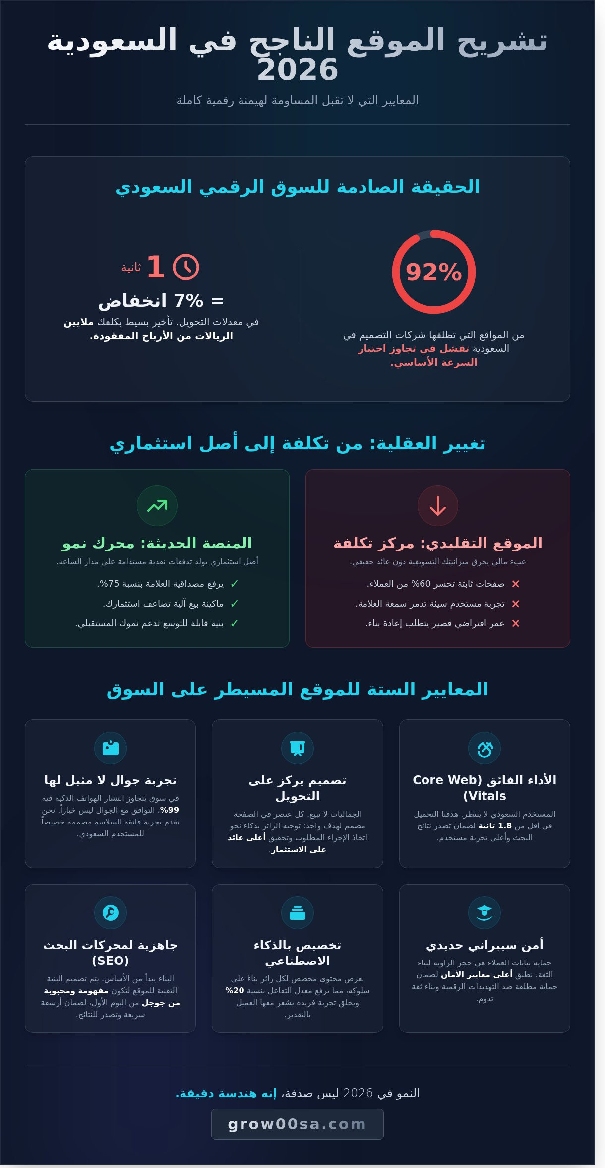 أفضل شركة تصميم مواقع في السعودية 2026: دليلك لاختيار محرك نموك الانفجاري - Infographic